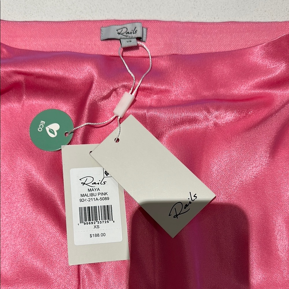 Rails Pink Satin Skirt NWT Size XS